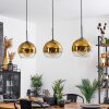 Koyoto  Pendant Light glass 25 cm gold, clear, 3-light sources