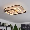 Agordela Ceiling Light LED brass, white, 1-light source, Remote control