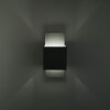 Lucide Cubo wall light stainless steel, 1-light source