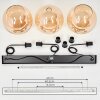 Koyoto  Pendant Light glass 30 cm Amber, 3-light sources