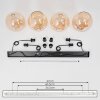 Koyoto  Pendant Light glass 25 cm Amber, 4-light sources