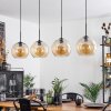 Koyoto  Pendant Light glass 25 cm Amber, 4-light sources