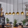 Koyoto  Pendant Light glass 15 cm gold, clear, 5-light sources