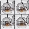 Koyoto  Ceiling Light glass 20 cm chrome, clear, Smoke-coloured, 5-light sources