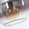 Koyoto  Ceiling Light glass 20 cm chrome, clear, Smoke-coloured, 5-light sources