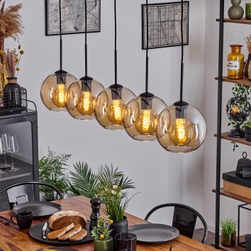 Koyoto  Ceiling Light glass 20 cm Amber, 5-light sources