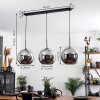 Koyoto  Pendant Light glass 30 cm chrome, Smoke-coloured, 3-light sources