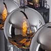 Koyoto  Pendant Light glass 30 cm chrome, Smoke-coloured, 3-light sources