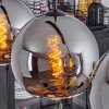 Koyoto  Pendant Light glass 25 cm chrome, Smoke-coloured, 4-light sources