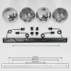 Koyoto  Pendant Light glass 30 cm clear, Smoke-coloured, 4-light sources