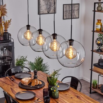 Koyoto  Pendant Light glass 30 cm clear, 4-light sources