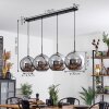 Koyoto  Pendant Light glass 30 cm chrome, Smoke-coloured, 4-light sources