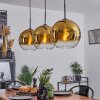 Koyoto  Pendant Light glass 30 cm gold, clear, 3-light sources