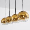 Koyoto  Pendant Light glass 25 cm gold, clear, 4-light sources