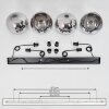 Koyoto  Pendant Light glass 30 cm chrome, clear, Smoke-coloured, 4-light sources