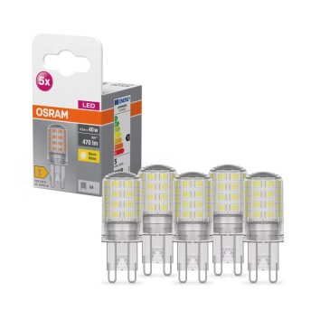 OSRAM LED BASE PIN set of 5 LED G9 4.2 watt 2700 Kelvin 470 lumen