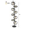 Hover Floor Lamp anthracite, 8-light sources