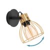 Eglo SAMBATELLO Wall Light brass, black, 1-light source