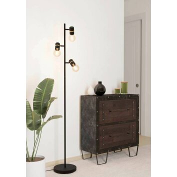 Eglo LURONE Floor Lamp brass, black, 3-light sources