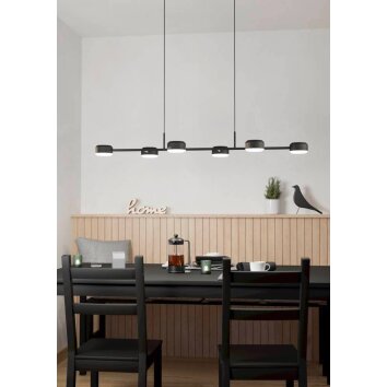 Eglo CLAVELLINA Pendant Light LED black, 6-light sources