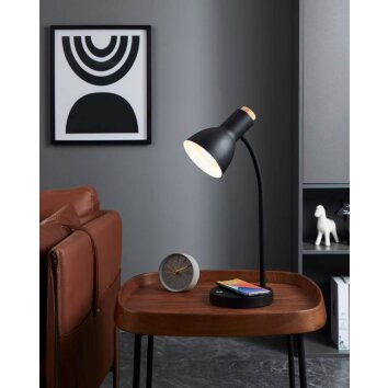 Eglo VERADAL-QI Table lamp LED brown, black, 1-light source
