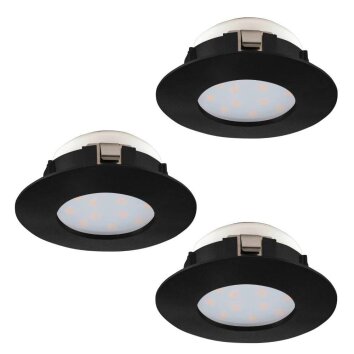 Eglo PINEDA recessed light LED black, 3-light sources