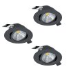 Eglo SALICETO recessed light LED black, 3-light sources