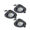 Eglo SALICETO recessed light LED black, 3-light sources