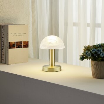Trio Fynn 2 Table lamp brass, 1-light source