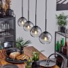 Koyoto  Pendant Light glass 15 cm clear, Smoke-coloured, 4-light sources