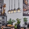 Koyoto  Pendant Light glass 15 cm clear, Smoke-coloured, 4-light sources