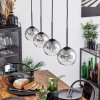 Koyoto  Pendant Light glass 15 cm clear, Smoke-coloured, 4-light sources