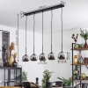 Koyoto  Pendant Light glass 15 cm chrome, Smoke-coloured, 5-light sources