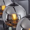 Koyoto  Pendant Light glass 15 cm chrome, Smoke-coloured, 5-light sources