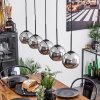 Koyoto  Pendant Light glass 15 cm chrome, Smoke-coloured, 5-light sources