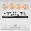 Koyoto  Pendant Light glass 30 cm Amber, 4-light sources