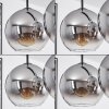 Koyoto  Ceiling Light glass 20 cm chrome, clear, Smoke-coloured, 4-light sources