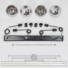 Koyoto  Ceiling Light glass 20 cm chrome, clear, Smoke-coloured, 4-light sources