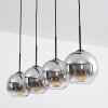 Koyoto  Ceiling Light glass 20 cm chrome, clear, Smoke-coloured, 4-light sources
