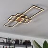 Longos Ceiling Light LED brown, Wood like finish, black, 1-light source