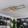 Longos Ceiling Light LED brown, Wood like finish, black, 1-light source