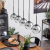 Koyoto  Pendant Light glass 15 cm chrome, clear, Smoke-coloured, 5-light sources