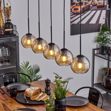 Koyoto  Pendant Light glass 15 cm Amber, 5-light sources