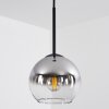 Koyoto  Pendant Light glass 15 cm chrome, clear, Smoke-coloured, 1-light source