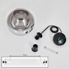 Koyoto  Ceiling Light glass 20 cm chrome, clear, Smoke-coloured, 1-light source
