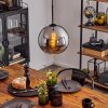 Koyoto  Pendant Light glass 25 cm chrome, Smoke-coloured, 1-light source