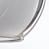 Koyoto  Pendant Light glass 25 cm chrome, Smoke-coloured, 1-light source