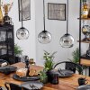 Koyoto  Pendant Light glass 15 cm clear, Smoke-coloured, 3-light sources