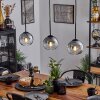 Koyoto  Pendant Light glass 15 cm clear, Smoke-coloured, 3-light sources