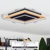 Tojeirinha Ceiling Light LED Light wood, black, 1-light source, Remote control